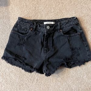 PacSun black ripped vintage shorts